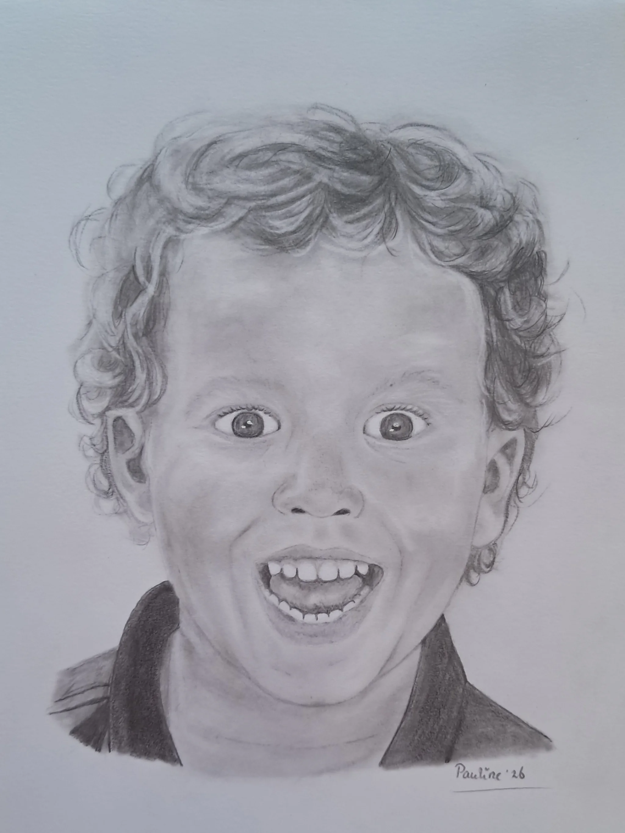 Alex als kleutertje (potloodportret)